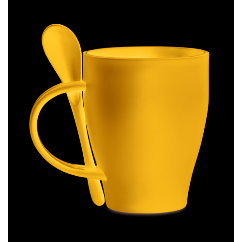 Kubek z łyżeczką, 300 ml Granatowy MO6255-04 (1)