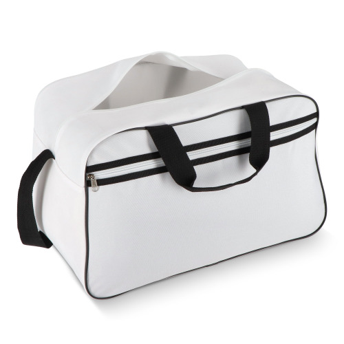Torba sportowo-podróżna R-PET 600D 48 x 25 x 28 cm 30 l Biały / czarny LT95366-N0102 (1)