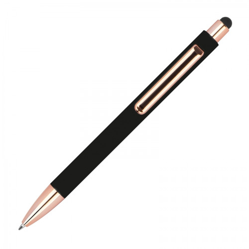 Długopis plastikowy soft touch LENA Czarny 1387303 (2)