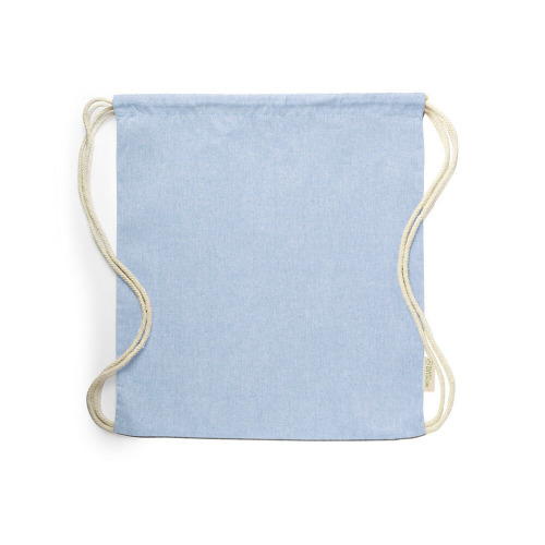 Worek ze sznurkiem z bawełny z recyklingu Błękitny V8168-23 (1)