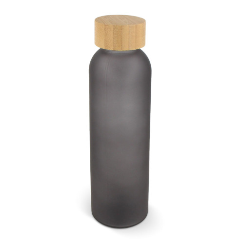 Butelka na wodę ze szkła i bambusa 500 ml Ciemnoszary LT98849-N0060 
