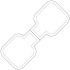 RFX™ reflective kwadratowy, odblaskowy magnes z PVC  Biały 1PR03001 (4) thumbnail