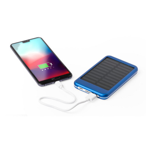 Power bank 4000 mAh, ładowarka słoneczna Niebieski V8387-11 