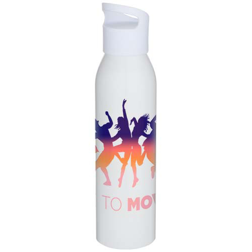 Sky jednościenna butelka na wodę o pojemności 650 ml wykonana ze stali nierdzewnej z recyklingu z certyfikatem RCS Biały 10086801 (1)