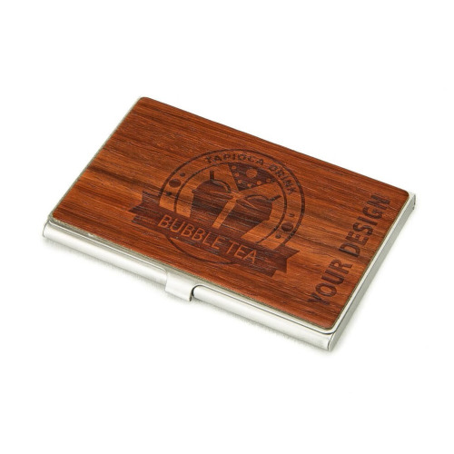 Wizytownik Drewno naturalne Padouk BWD08172P 