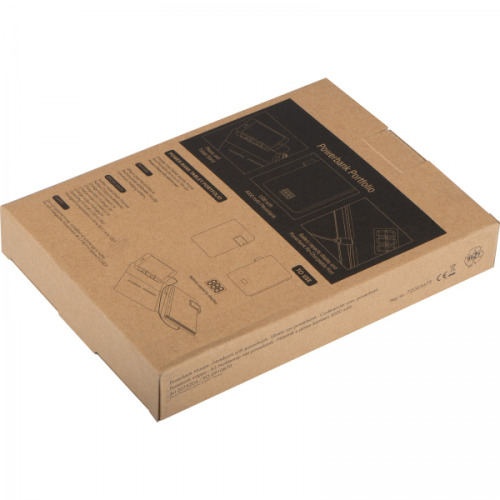 Folder A5 z notatnikiem w linie i power bankiem 4000 mAh GIACOMO Niebieski 2075204 (7)