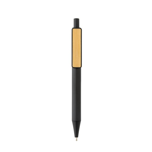 Długopis z bambusowym klipem, RABS czarny P611.081 (1)