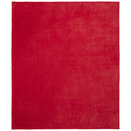 Koc z miękkiego polaru koralowego Bay Czerwony 11281021 (3)