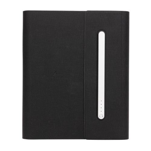 Notatnik A5, bezprzewodowy power bank 5000 mAh Czarny P772.511 (10)