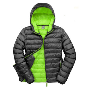 Kurtka Męska Klasyczna Pikowana - Black & Lime