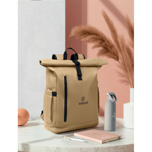 Plecak na laptopa Rolltop 600D Khaki MO2643-39 (5)