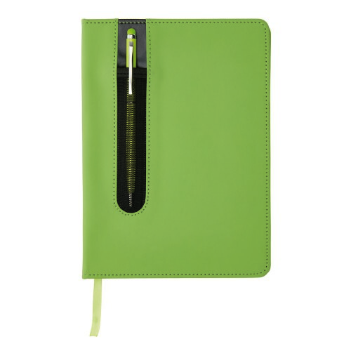 Zestaw upominkowy, notatnik A5 (kartki w linie), długopis zielony V2717-06 (2)