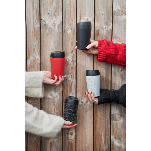 Kubek LOKE 240 ml, biało-czarny Czarno-Biały 5018362- (7)