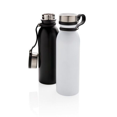 Próżniowa butelka sportowa 600 ml z silikonowym uchwytem biały P436.713 (6)