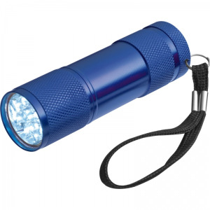 Latarka metalowa 9 LED DUNCAN Niebieski