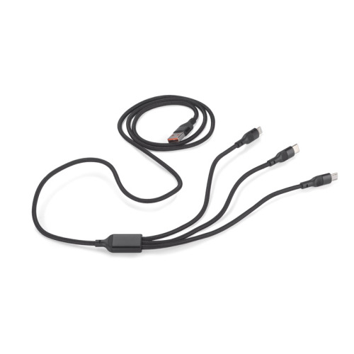 Kabel USB 3 w 1 FAST Czarny 09156-02 