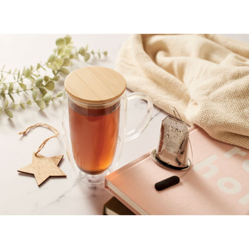 Szklany podwójnych  450 ml Przezroczysty MO2673-22 (3)