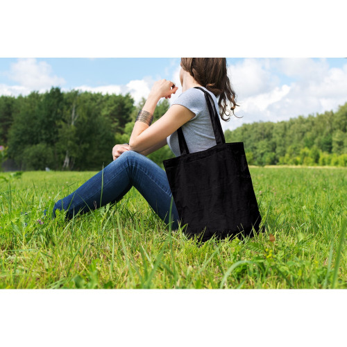 Torba bawełniana na zakupy | Hall Czarny V8481-03 (1)