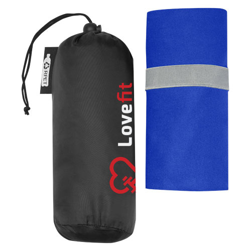 Niezwykle lekki i szybkoschnący ręcznik Pieter z plastiku PET z recyklingu Niebieski 12701252 (1)