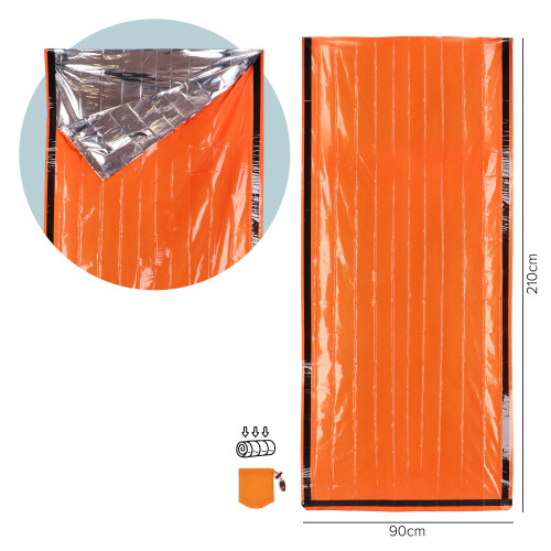 Śpiwór termiczny do sytuacji awaryjnych w terenie Pomarańczowy LT94580-N0026 (5)