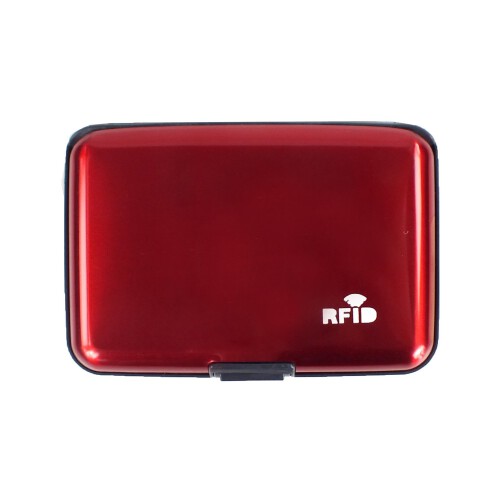 Etui na karty kredytowe z ochroną RFID czerwony V2881-05 (3)