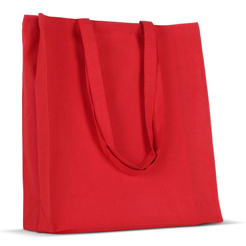 Torba z bawełny z recyklingu z dnem 140g/m² 38x10x42cm Czerwony LT95242-N0021 (1)