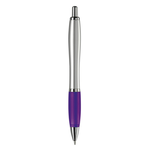Długopis Hawaï srebrny Srebrny / purpurowy LT80422-N0572 (4)