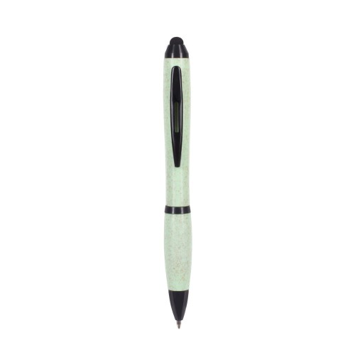 Ekologiczny długopis, touch pen jasnozielony V1933-10 