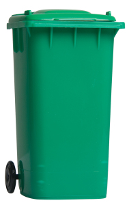 Pojemnik na długopisy "kontener na śmieci" zielony