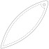 RFX™ reflective odblaskowa zawieszka z TPU, elipsa Biały 1PR11301 (3) thumbnail