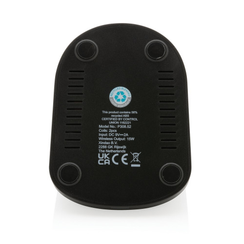 Ładowarka bezprzewodowa z podwójną cewką 15W Czarny P308.521 (5)