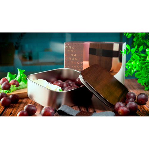 Lunch box ze stalowy z recyklingu PUERTO BANUS MoLu 1000 ml Szary 398407 (9)