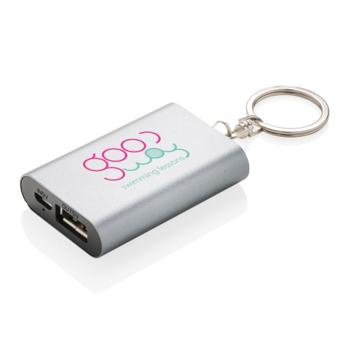 Power bank 1000 mAh, brelok do kluczy Szary P324.192 (5)