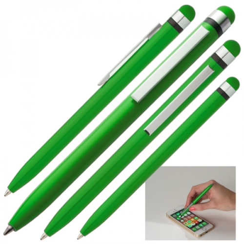Długopis plastikowy touch pen NOTTINGHAM zielony 045909 (1)