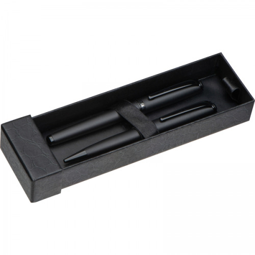 Zestaw piśmienny długopis i pióro kulkowe Mark Twain ELKE Czarny 1385603 (2)