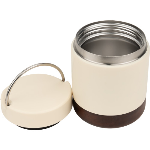 Lunch box termiczny stalowy z recyklingu PORTO CERVO MoLu 400 ml Biały 398306 (1)