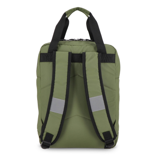 Plecak z powłoką PU, wykonany z materiału R-PET 600D, 27,5 x 12 x 37,5 cm, 12 l Oliwkowa zieleń LT95362-N0043 (2)