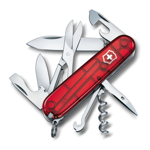 Scyzoryk Climber transparentny Victorinox Czerwony 13703T65 