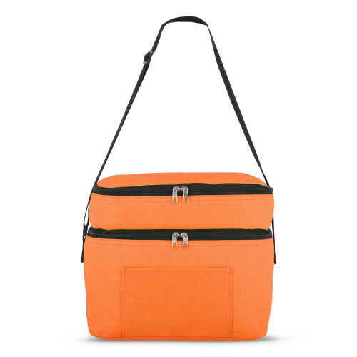 R-PET 600D Dwukomorowa torba chłodząca 30 x 20 x 24 cm 12L Pomarańczowy LT95393-N0026 (6)