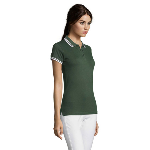 PASADENA damskie polo 200g Forest Green/White S00578-FE-XXL (2)