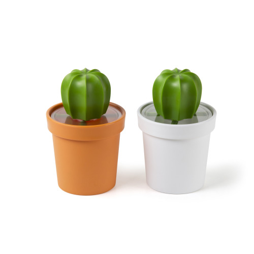 Pojemnik z łyżeczką na kawę kaktus Cacnister Biały QL10280-WH-GN (1)
