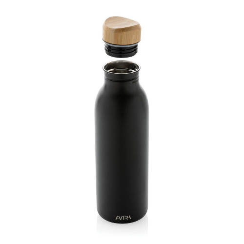 Butelka sportowa 600 ml Avira Alcor, stal nierdzewna z recyklingu Czarny P438.061 (2)