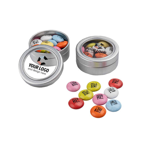 Czekoladowe lentilki z nadrukiem Puszka Brand Me! Tin Wielokolorwy S0387 