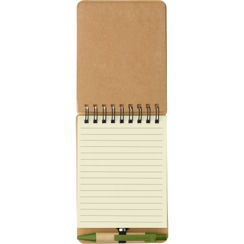 Notatnik, karteczki samoprzylepne, długopis jasnozielony V2816-10 (3)