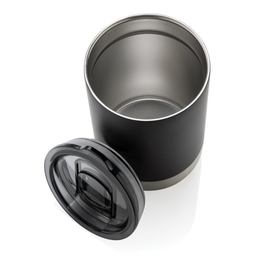 Kubek termiczny 360 ml, stal nierdzewna z recyklingu Czarny P433.061 (2)