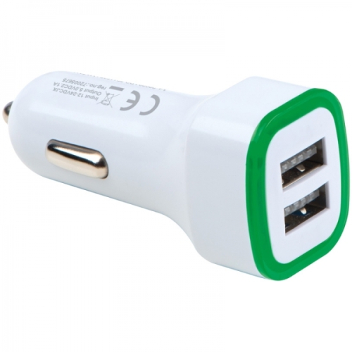 Ładowarka samochodowa USB FRUIT zielony 092809 (1)