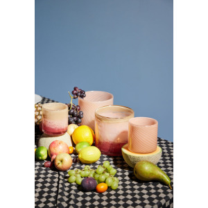 ŚWIECZNIK CALORE M, R&Oacute;ŻOWY/BEŻOWY/BORDOWY