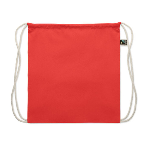 Worek ze sznurkiem Fairtrade 18 Czerwony MO2591-05 (2)