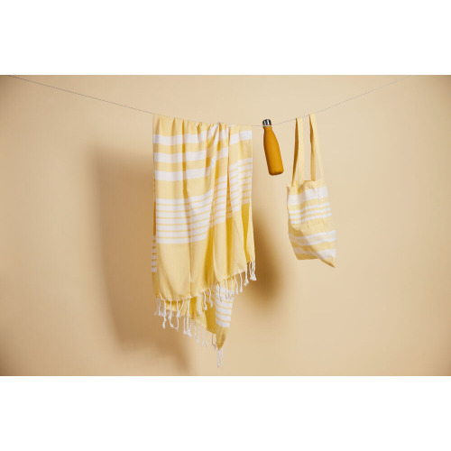 Bawełniana torba ELLA HAMAM, ż&oacute;łty Żółty 5018472- (4)