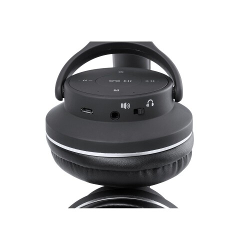 Bezprzewodowe słuchawki nauszne, głośnik bezprzewodowy czarny V3968-03 (4)